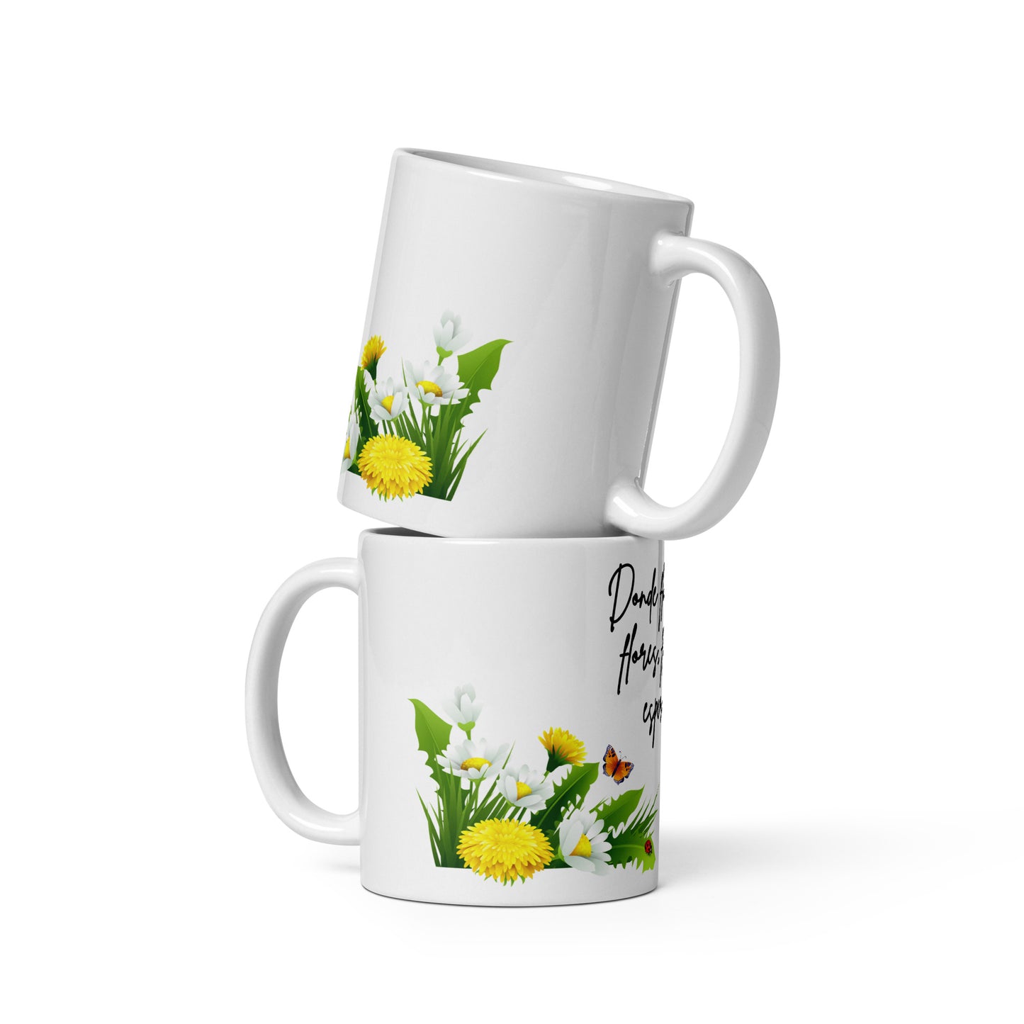 White glossy mug