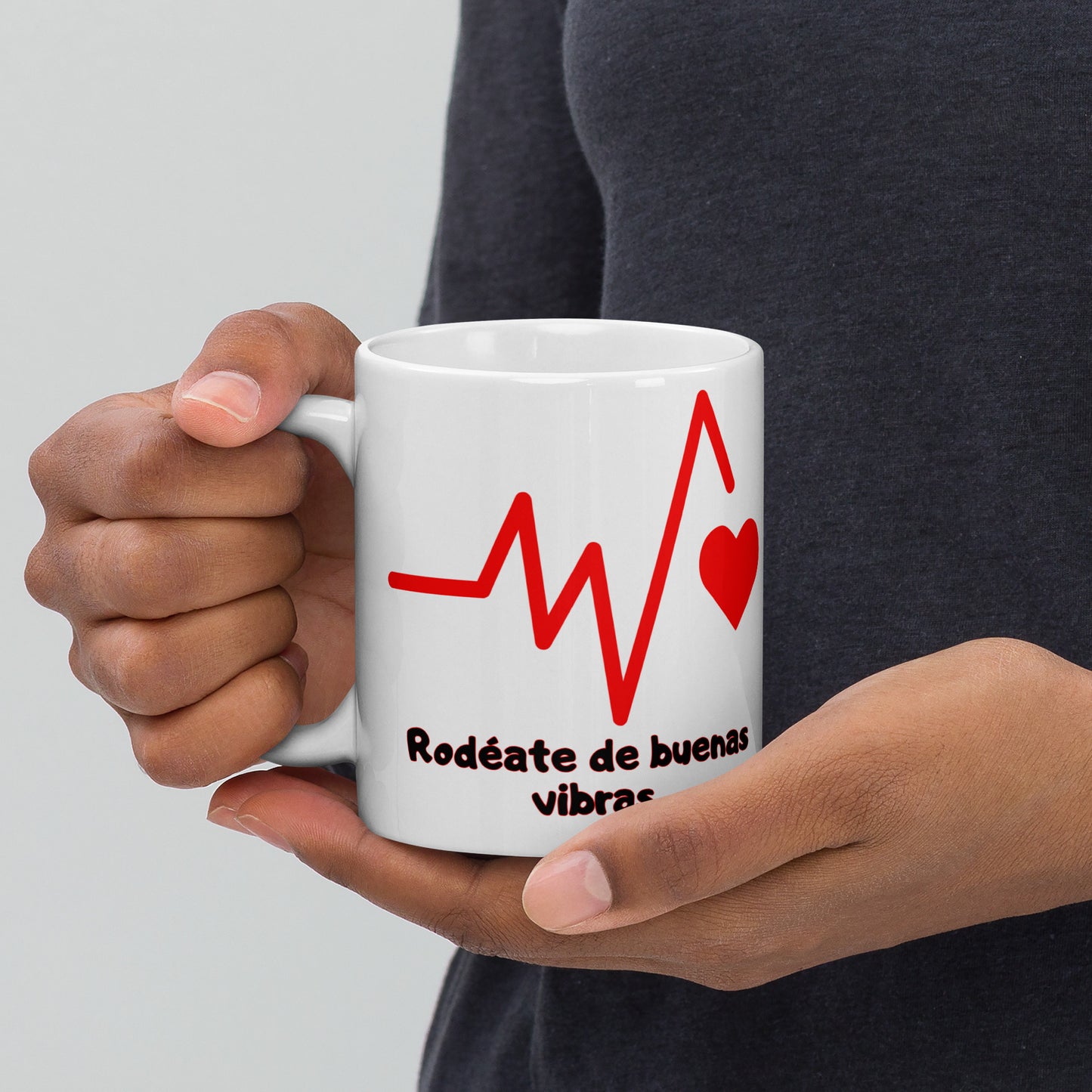 White glossy mug