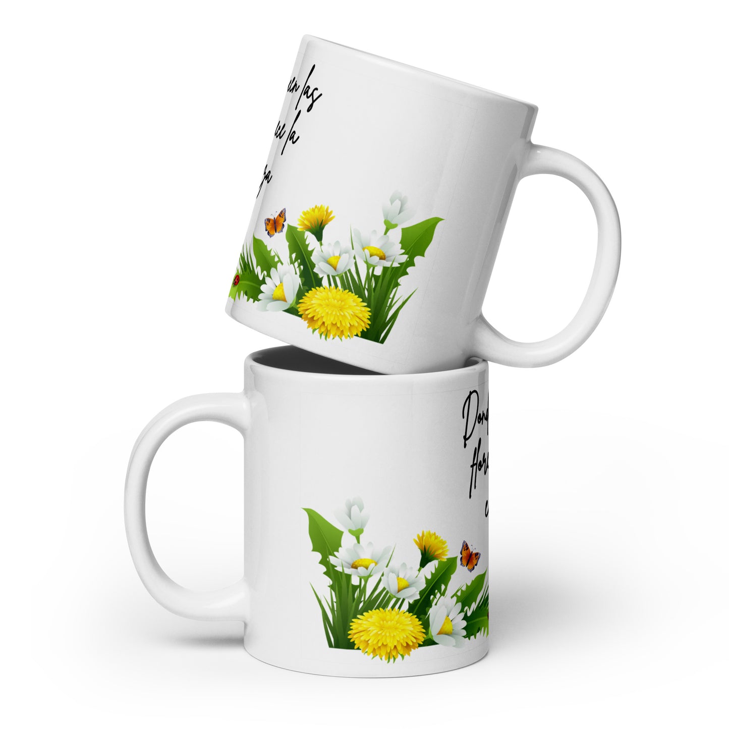 White glossy mug
