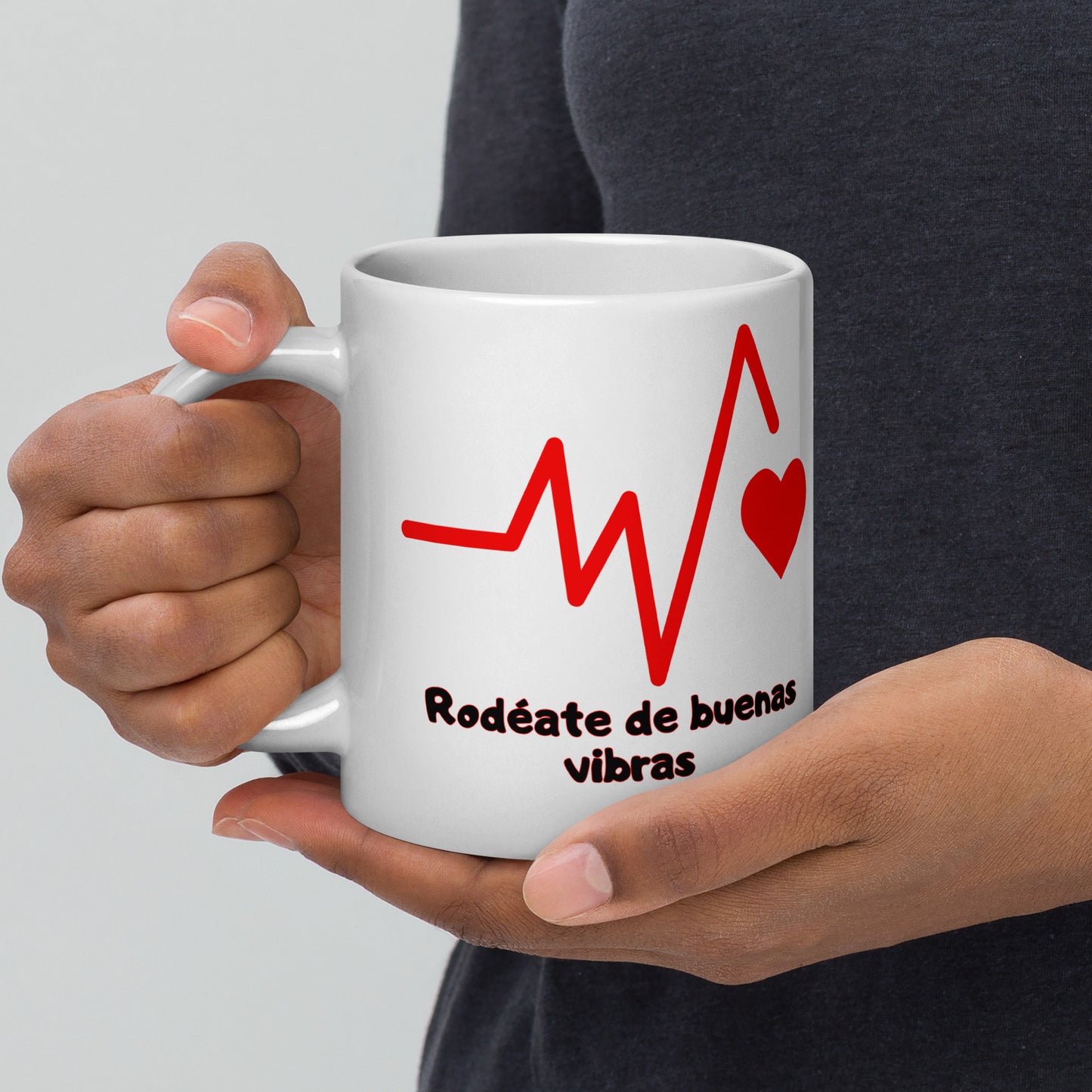 White glossy mug