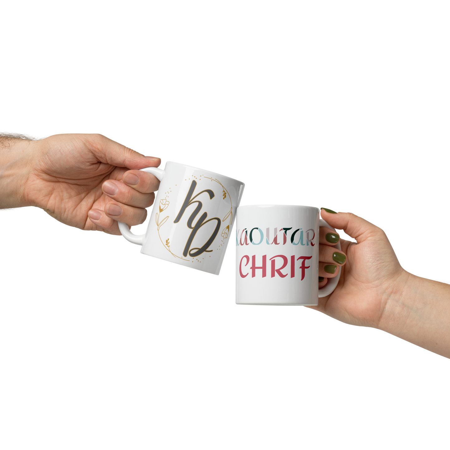 White glossy mug