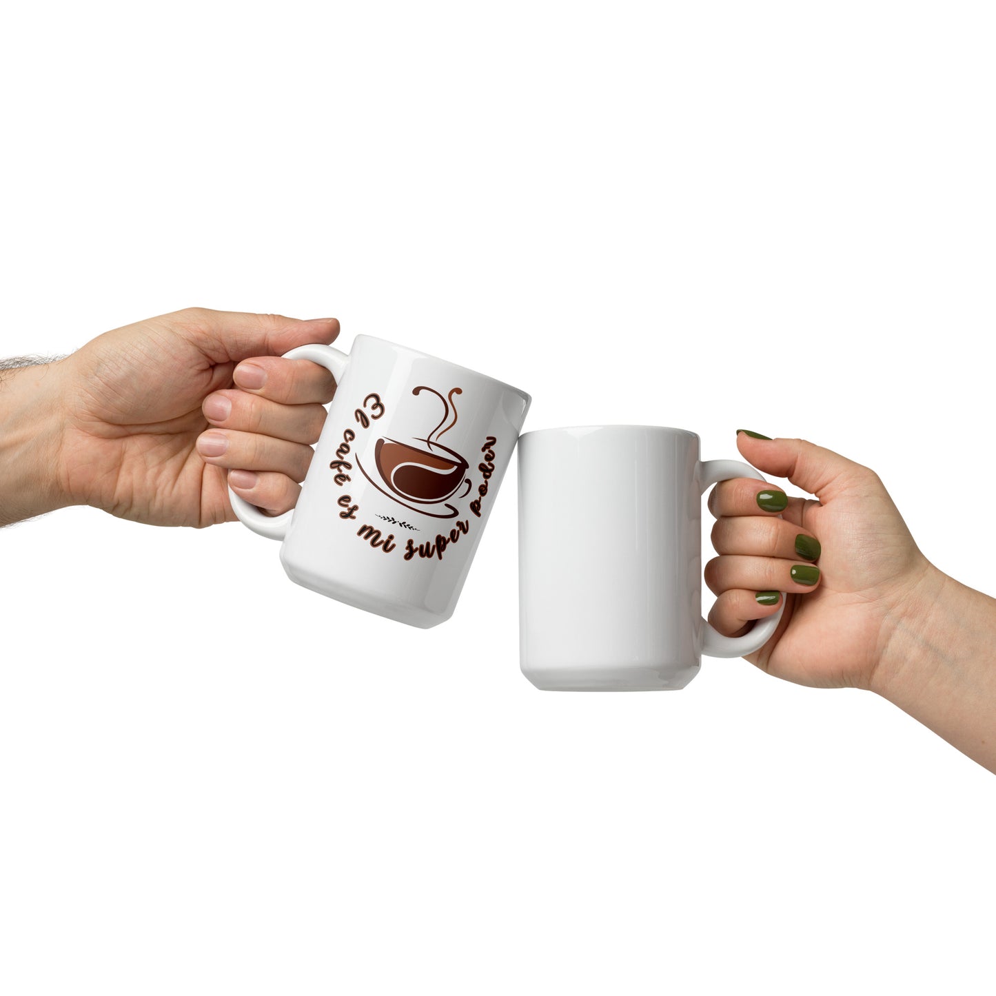 White glossy mug