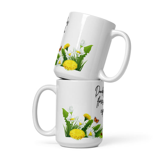 White glossy mug