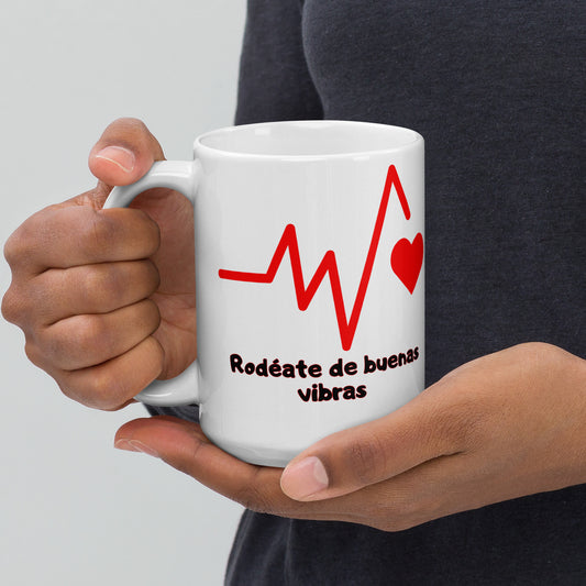 White glossy mug