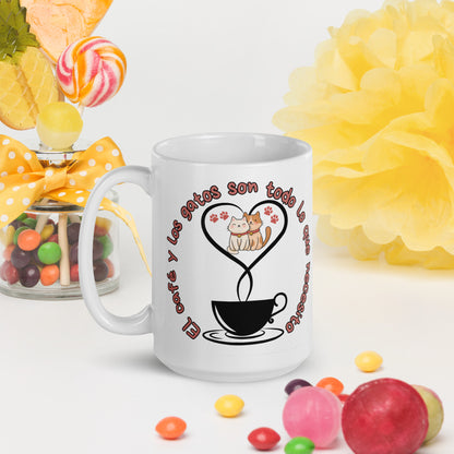 White glossy mug