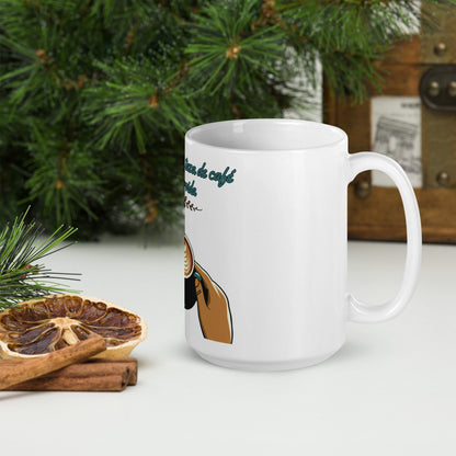 White glossy mug