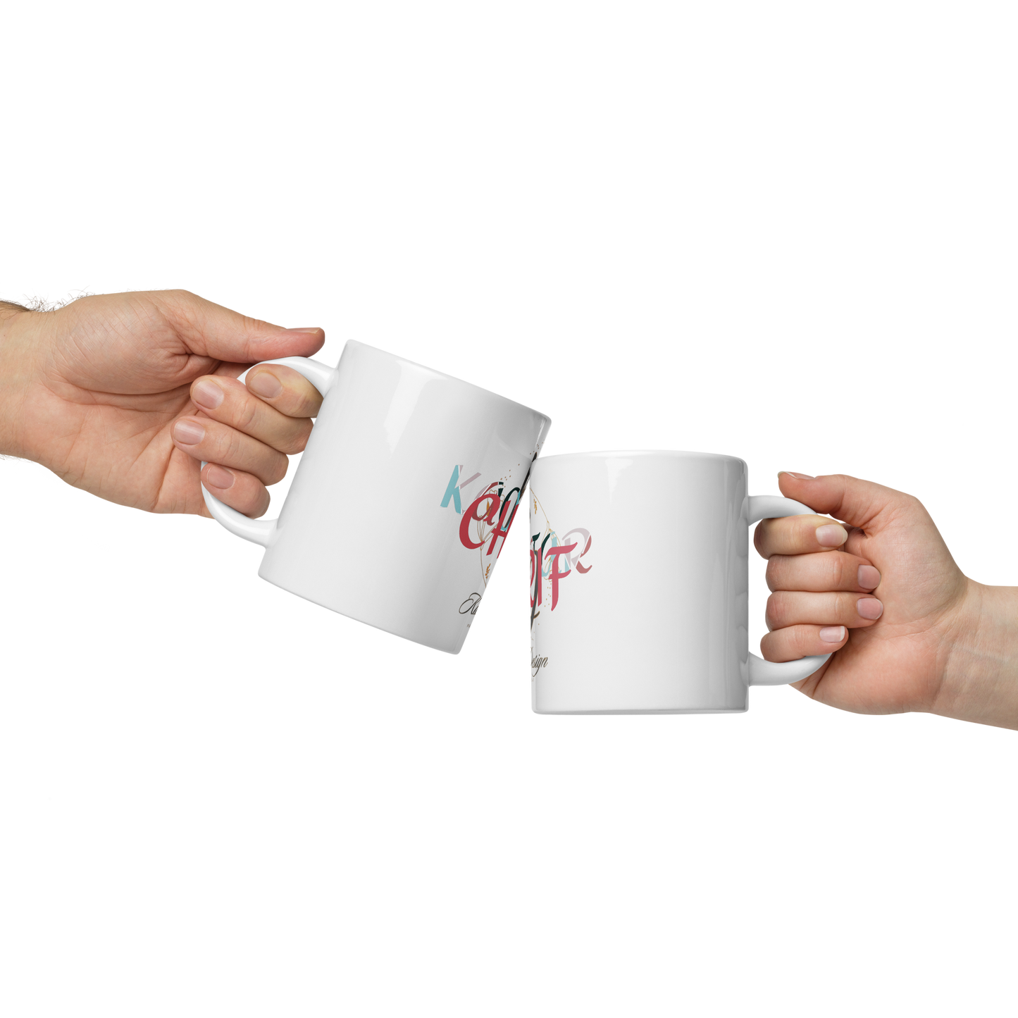 White glossy mug