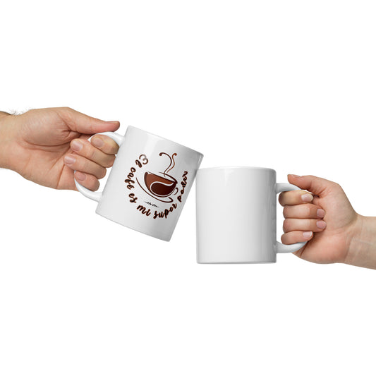 White glossy mug