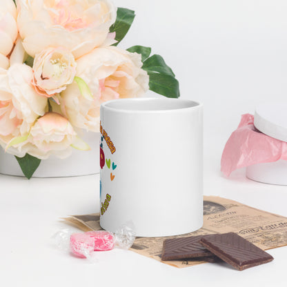 White glossy mug