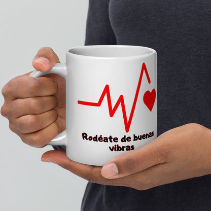White glossy mug