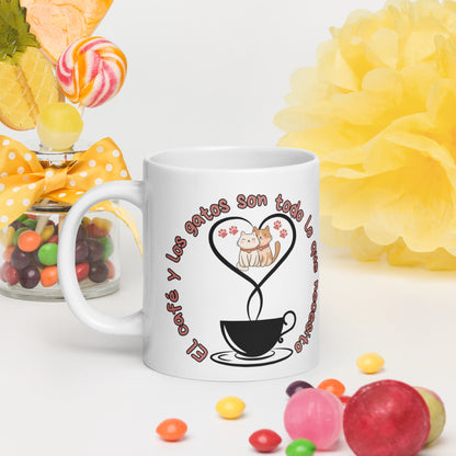 White glossy mug