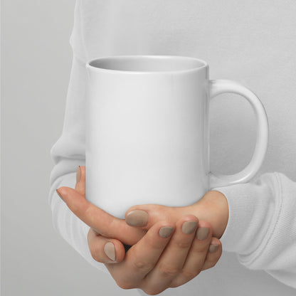 White glossy mug